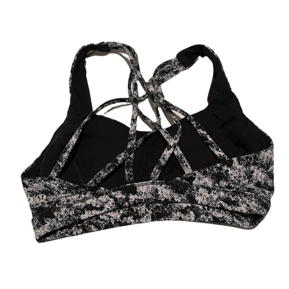 Lululemon Free To Be Serene yoga athletic workout sports bra black grey size 4 - Picture 2 of 8